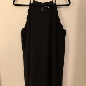 Black scallop dress